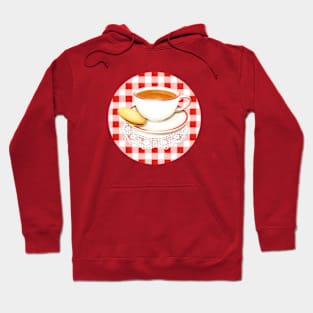 Red Gingham and Teacups Hoodie